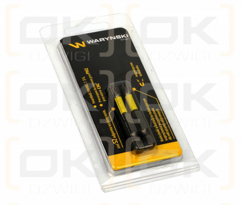 Końcówki wkretakowe udarowe bity PH2 50mm 2 szt w op Waryński