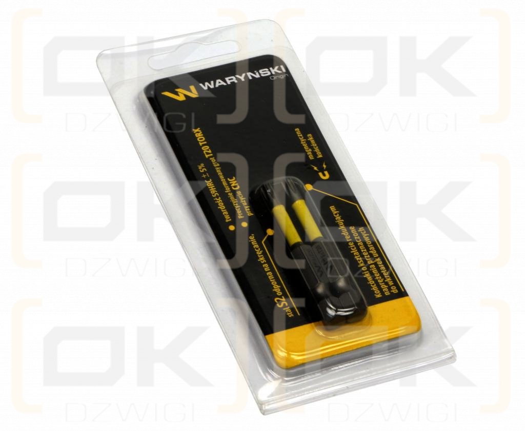 Końcówki wkretakowe udarowe bity T20 50mm 2 szt w op Waryński