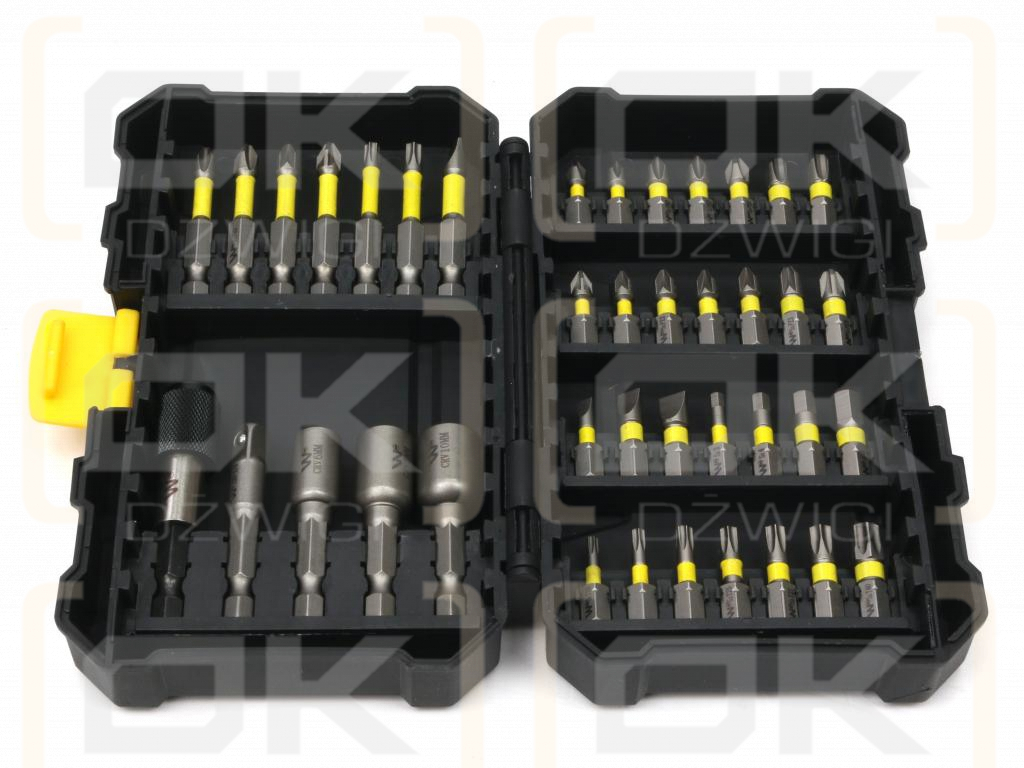 Set of impact tips 40 pcs. Waryński