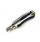 Nożyk łamany 18mm w aluminiowej obudowie z 6 ostrzami zapasowymi Waryński