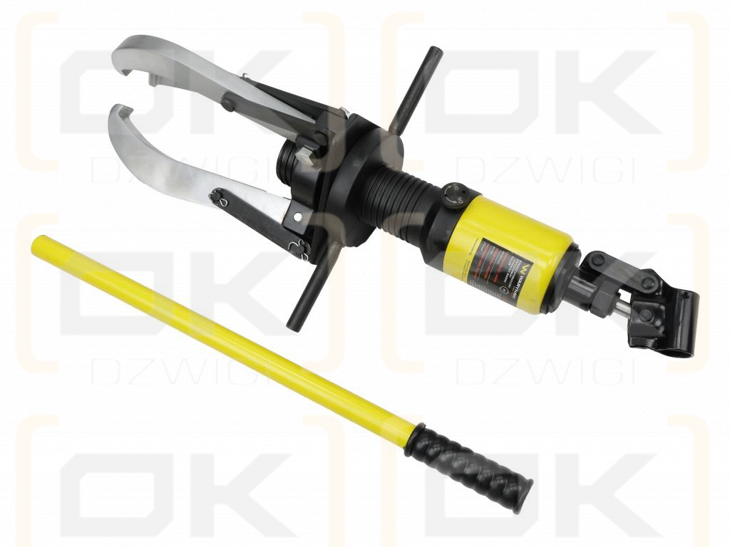 Extractor de rodamientos hidráulico de 10 toneladas con válvulas de seguridad y anillo de bloqueo, Waryński