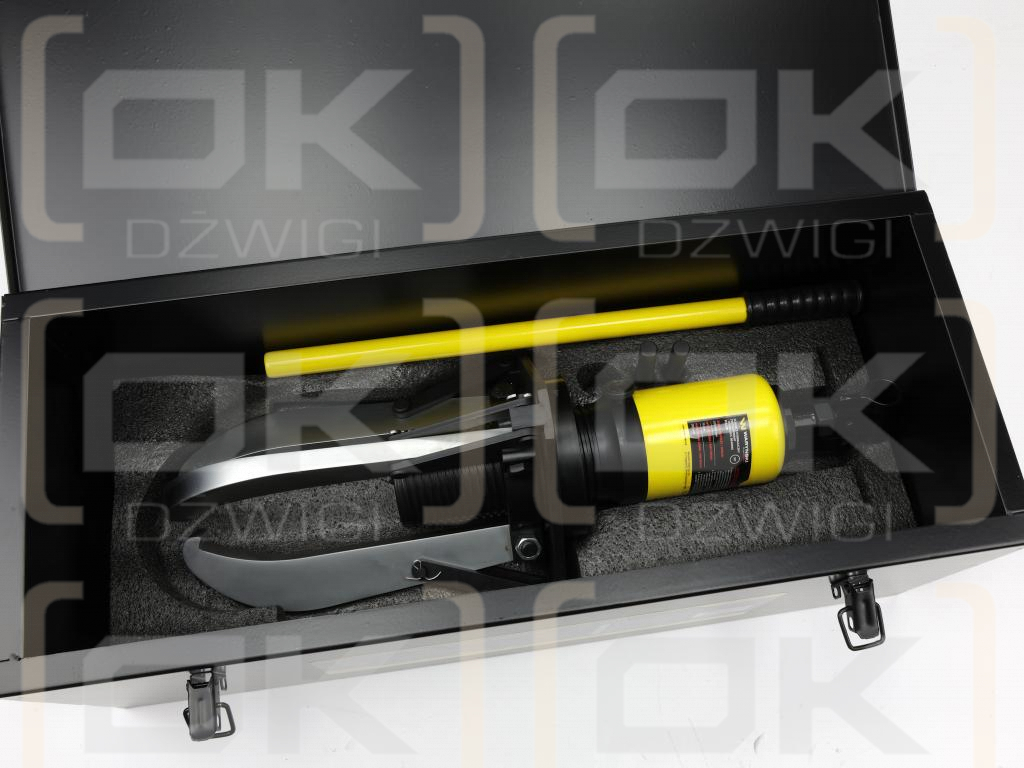 Extractor de rodamientos hidráulico de 20 toneladas con válvulas de seguridad y anillo de bloqueo, Waryński