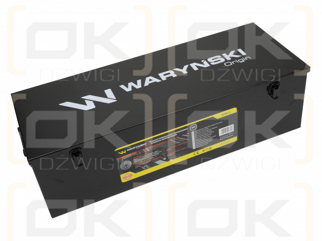 Extractor de rodamientos hidráulico de 20 toneladas con válvulas de seguridad y anillo de bloqueo, Waryński