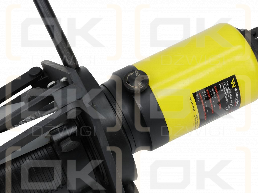 Extractor de rodamientos hidráulico de 20 toneladas con válvulas de seguridad y anillo de bloqueo, Waryński