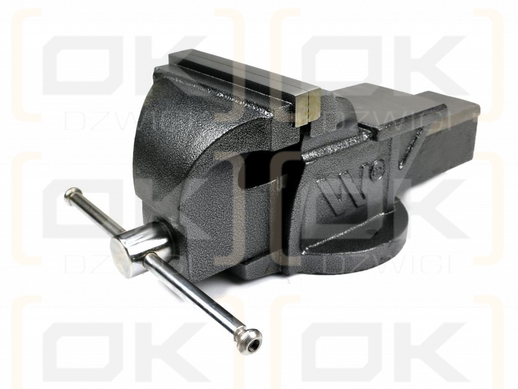 Schwerer Schlosserschraubstock aus Sphäroguss, feststehend, 150 mm Waryński
