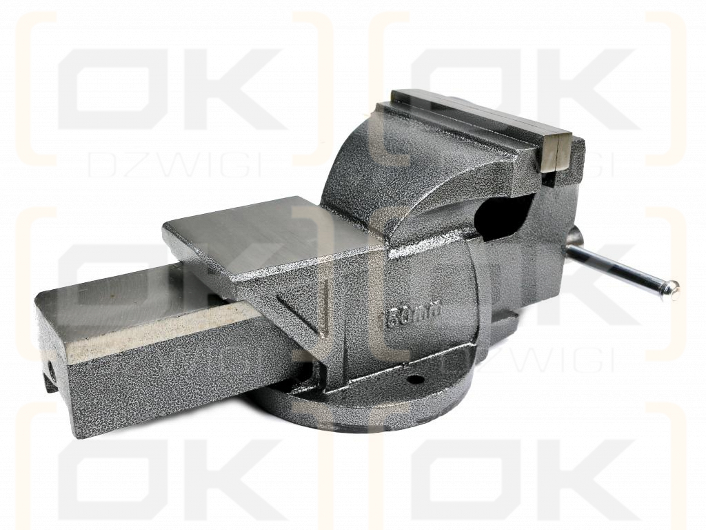 Schwerer Schlosserschraubstock aus Sphäroguss, feststehend, 150 mm Waryński