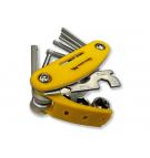 Hex keys, screwdrivers, sockets, bicycle keys in a 16-in-1 multitool made of CrV steel Waryński