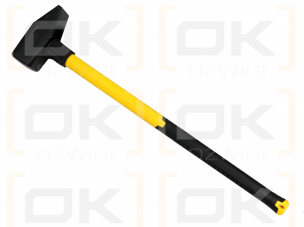 8 kg schwerer Metallhammer mit Fiberglasstiel, für Arbeiten in Bauwerkstätten, Waryński