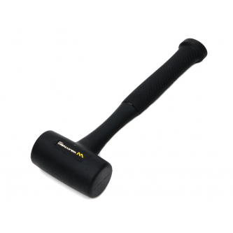 Rubber hammer black recoilless 680 g fiberglass handle Waryński