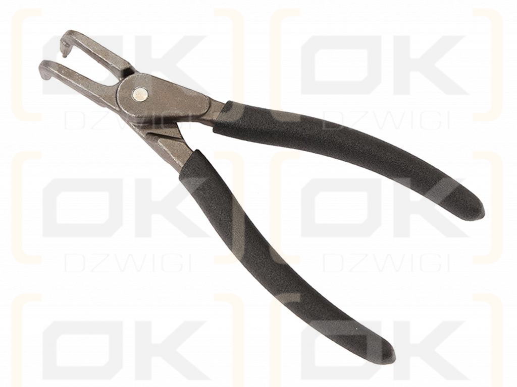 Circlip pliers, 170mm internal bent with internal spring, Waryński