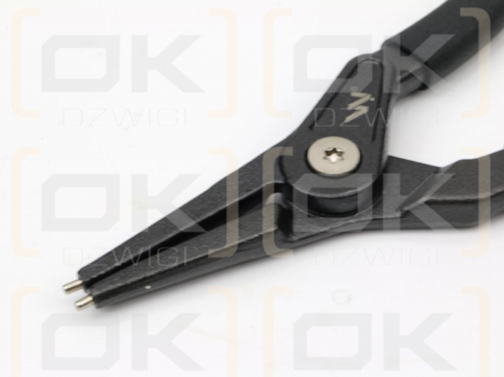 Specialized snap ring pliers, 228 mm external straight 9", for mechanical work, Waryński