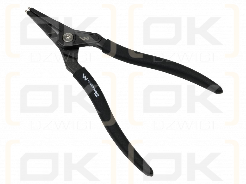 Specialized snap ring pliers, 228 mm external straight 9", for mechanical work, Waryński