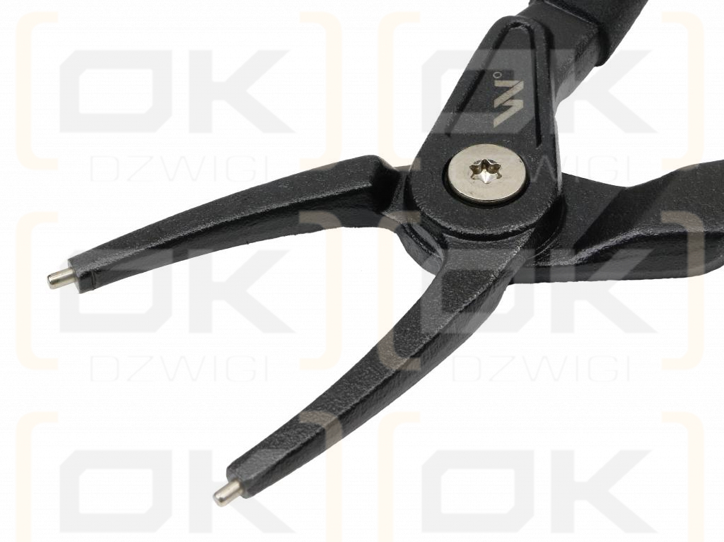 Specialized snap ring pliers, 228 mm internal straight 9", for mechanical work, Waryński