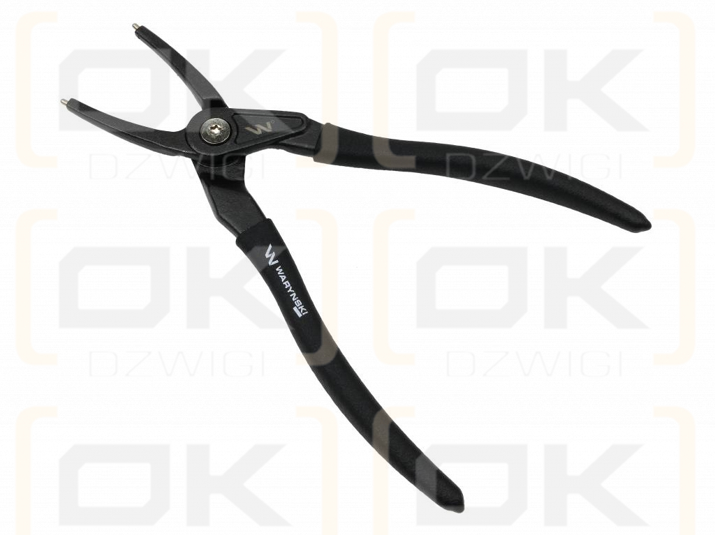 Specialized snap ring pliers, 228 mm internal straight 9", for mechanical work, Waryński