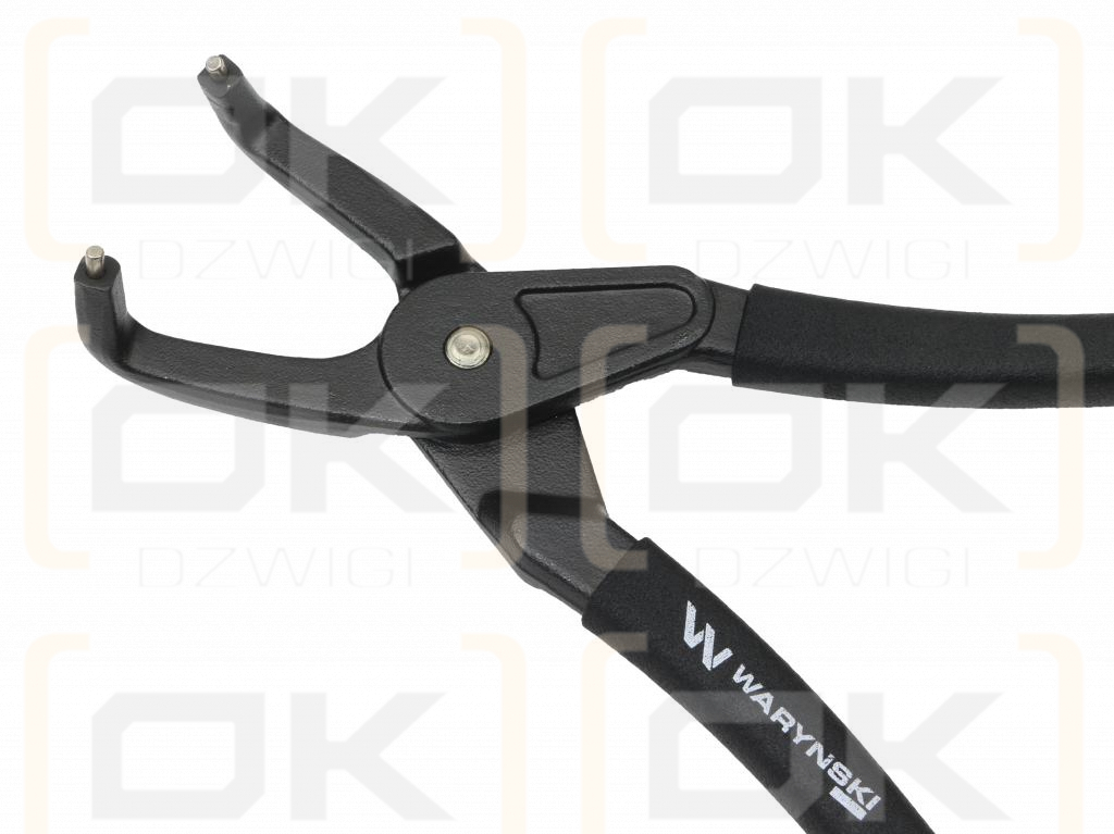 Specialized snap ring pliers, 228 mm internal bent 9", for mechanical work, Waryński