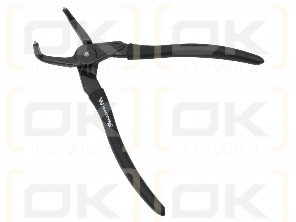 Specialized snap ring pliers, 228 mm internal bent 9", for mechanical work, Waryński