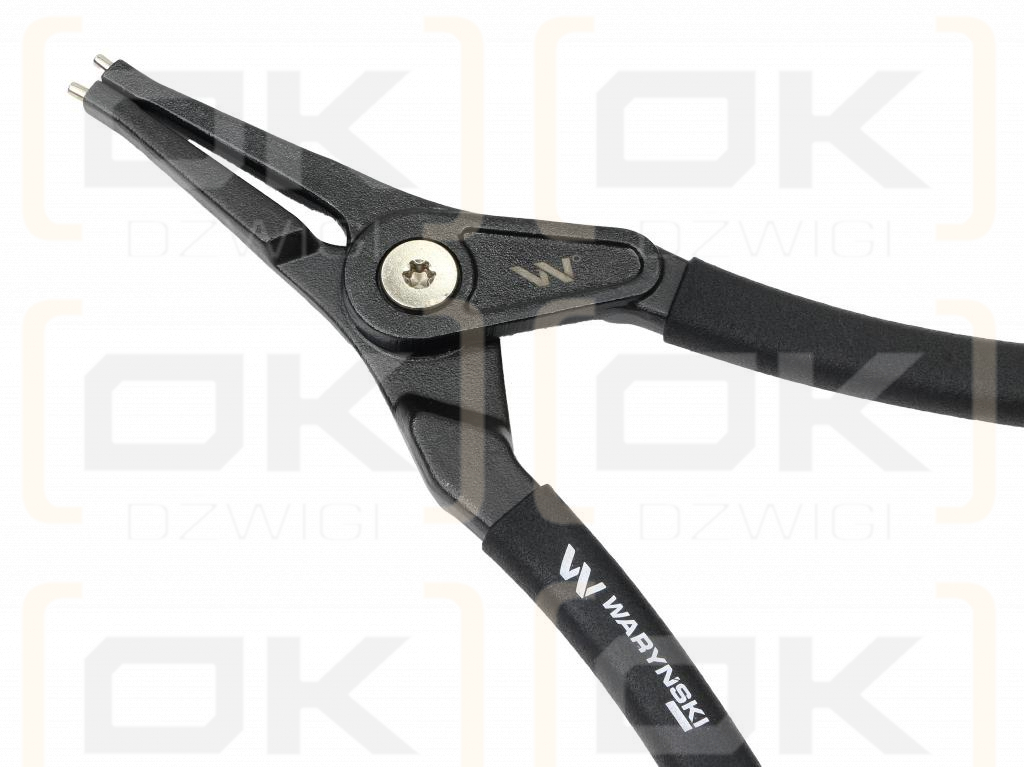 Specialized snap ring pliers, 305 mm external straight 12", for mechanical work, Waryński