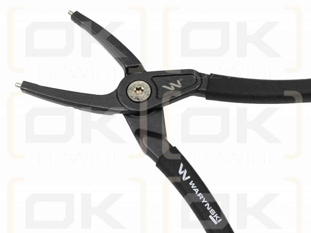 Specialized snap ring pliers, 305 mm internal straight 12", for mechanical work, Waryński