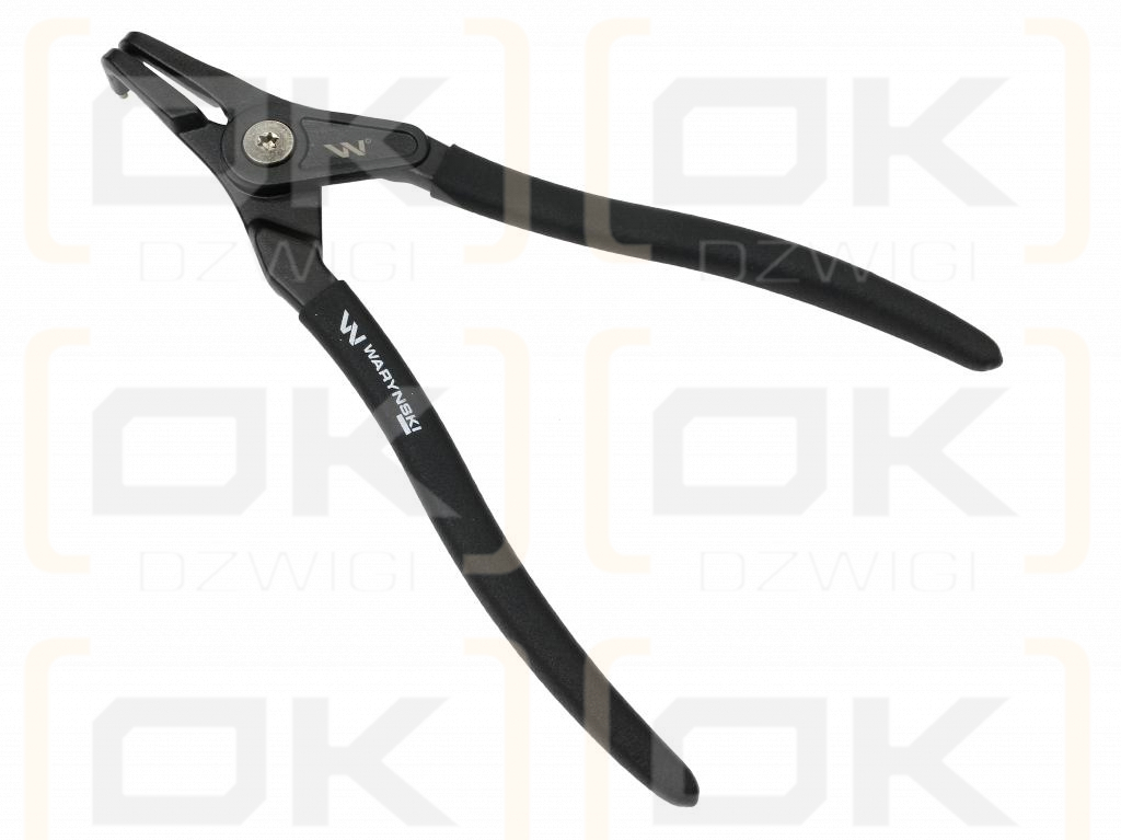Specialized snap ring pliers, 305 mm external bent 12", for mechanical work, Waryński