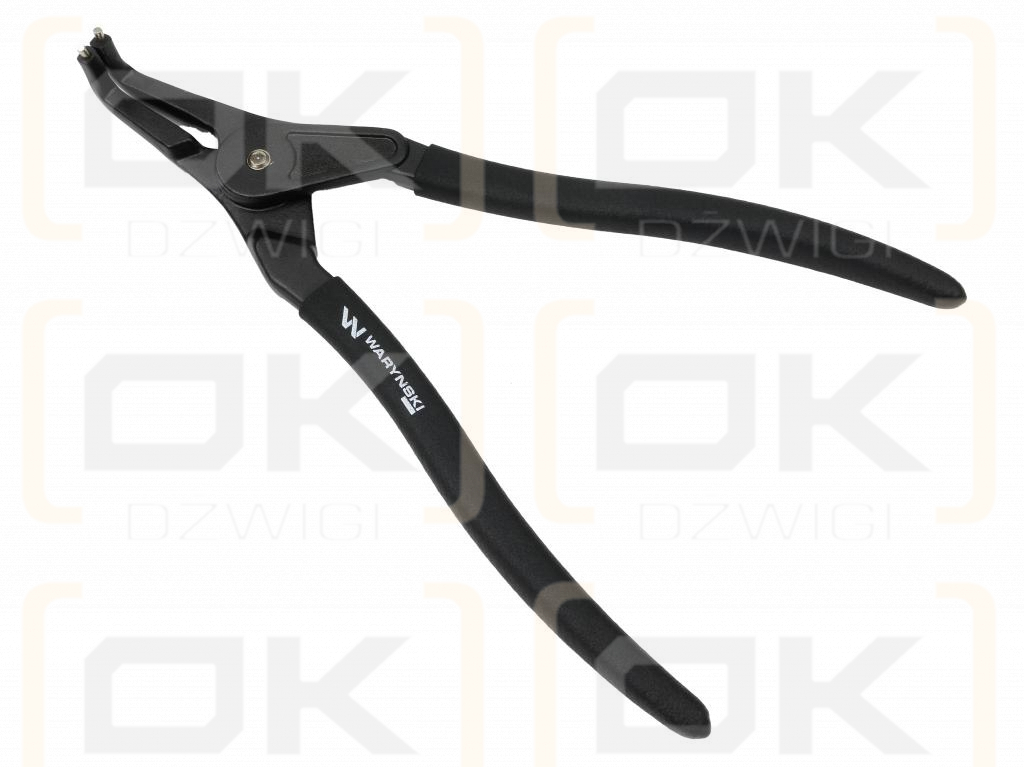 Specialized snap ring pliers, 305 mm external bent 12", for mechanical work, Waryński
