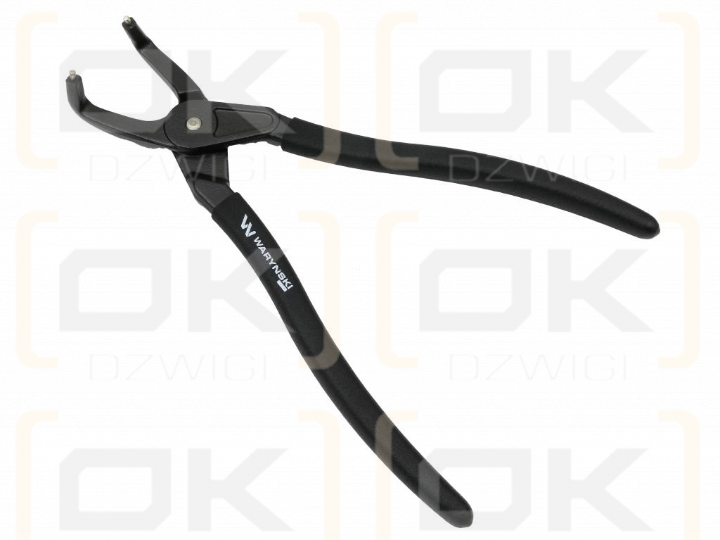 Specialized snap ring pliers, 305 mm internal bent 12", for mechanical work, Waryński