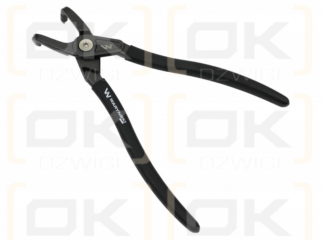 Specialized snap ring pliers, 305 mm internal bent 12", for mechanical work, Waryński