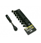 Zestaw L nasadek 3/8  10 11 12 13 14 15 16 17 mm z grzechotką Waryński