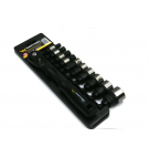 Zestaw L nasadek 1/2 z grzechotką   8 10 12 13 17 18 20 22 24 27  mm 11 el Waryński