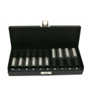 Zestaw nasadek przedłużanych 1/2  CrV 10, 11, 12, 13, 14, 15, 16, 17, 18, 19  w kasecie 10 el Waryński