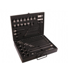 Zestaw nasadek 1./2 z grzechotką i kluczami w kasecie metalowej 49 el. Waryński