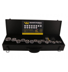 Zestaw nasadek 3/4 z odporną grzechotką i rękojeścią przegubową 16 el. Waryński