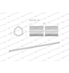 Rura trójkątna wewnętrzna Seria 6R i 7R wału przegubowo-teleskopowego 45x5.5 mm - 2m WARYŃSKI (sprzedawane po 2)