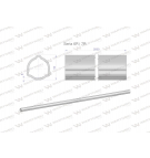 Rura trójkątna zewnętrzna Seria 6R i 7R do wału przegubowo-teleskopowego 54x4mm 2m WARYŃSKI (sprzedawane po 2)