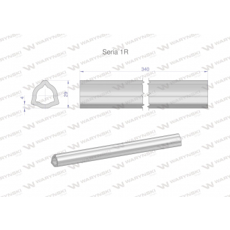 Rura wewnętrzna Seria 1R do wału 460 przegubowo-teleskopowego 29x4 mm 340 mm WARYŃSKI