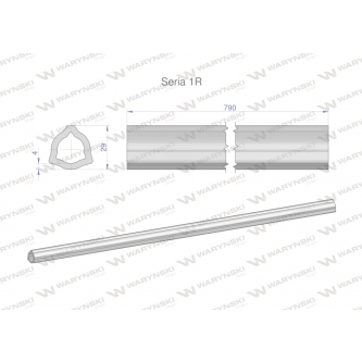 Rura wewnętrzna Seria 1R do wału 910 przegubowo-teleskopowego 29x4 mm 790 mm WARYŃSKI