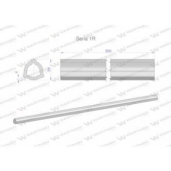 Rura wewnętrzna Seria 1R do wału 1010 przegubowo-teleskopowego 29x4 mm 890 mm WARYŃSKI