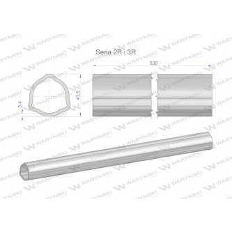 Rura zewnętrzna Seria 2R i 3R do wału 660 przegubowo-teleskopowego 43.5x3.4 mm 535 mm WARYŃSKI