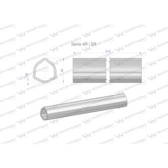 Rura wewnętrzna Seria 4R i 5R do wału 460 przegubowo-teleskopowego 45x3.8 mm 315 mm WARYŃSKI