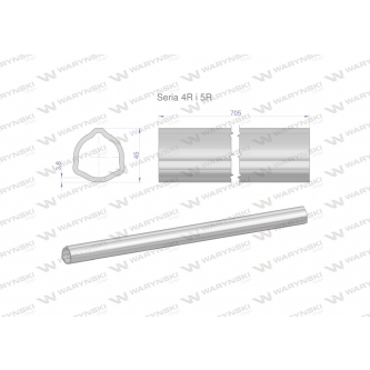 Rura wewnętrzna Seria 4R i 5R do wału 860 przegubowo-teleskopowego 45x3.8 mm 705 mm WARYŃSKI