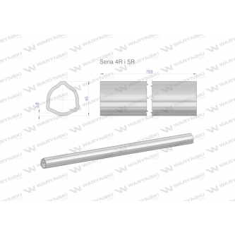 Rura wewnętrzna Seria 4R i 5R do wału 910 przegubowo-teleskopowego 45x3.8 mm 755 mm WARYŃSKI