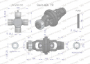 Wide-angle joint, shaft set Series 6R 7R for pipe 45x5.5 - 1 3/4 Z6, Waryński