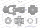 Przegub kompletny z krzyżakiem 30X106 seria 7 do rury wewnętrznej 45mm Waryński