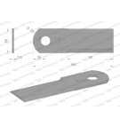 Nóż obrotowy rozdrabniacz słomy sieczkarnia 166x50x3.5mm otwór 20 zastosowanie 1322241C2 Massey Ferguson WARYŃSKI ( sprzedawane po 25 )