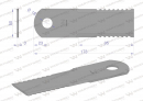 Nóż, obrotowy rozdrabniacz słomy sieczkarnia 173x50x3mm otwór 18 zastosowanie 065294 525100 Claas WARYŃSKI, Waryński