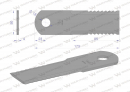 Nóż obrotowy rozdrabniacz słomy sieczkarnia 173x50x4mm otwór 18 zastosowanie 600174 John Deere MF New Holland WARYŃSKI ( sprzedawane po 25 )