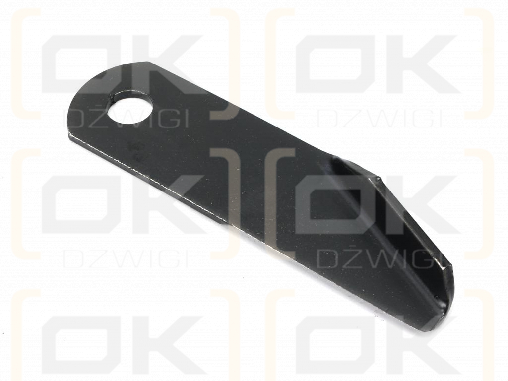 Nóż obrotowy rozdrabniacz słomy sieczkarnia podgięty lewy 173x50x4.5mm otwór 18 zastosowanie 87031976 New Holland WARYŃSKI ( sprzedawane po 25 )