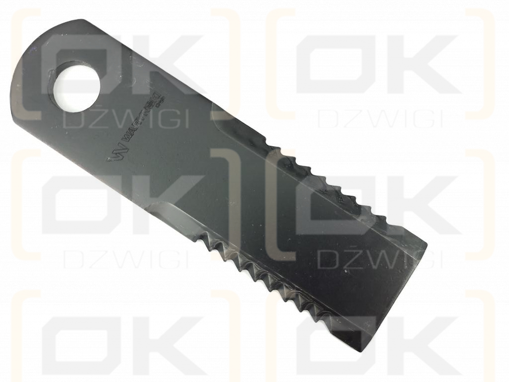 Nóż, obrotowy rozdrabniacz słomy sieczkarnia uzębiony 173x50x4.5mm otwór 20 zastosowanie 84068444 New Holland WARYŃSKI, Waryński