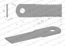 Nóż, obrotowy rozdrabniacz słomy sieczkarnia uzębiony 173x50x4.5mm otwór 20 zastosowanie 84068444 New Holland WARYŃSKI, Waryński