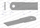 Nóż, obrotowy rozdrabniacz słomy sieczkarnia 173x50x5mm otwór 18 zastosowanie 84437624 281445N New Holland WARYŃSKI, Waryński