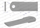 Nóż obrotowy rozdrabniacz słomy sieczkarnia uzębiony 173x60x8mm otwór 20 zastosowanie 270093250 Krone WARYŃSKI ( sprzedawane po 10 )